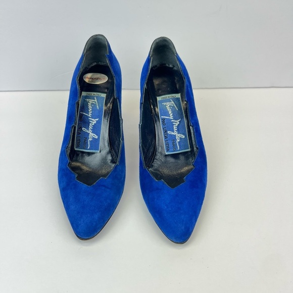 Thierry Mugler Vibrant Blue Heels Womens Size 6.5B - Picture 1 of 9